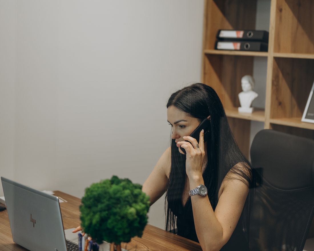 Team member on a client call